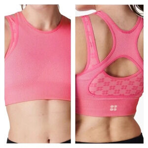 NWT SWEATY BETTY Illusion Seamless Bra Camellia Pink Extra Small XS